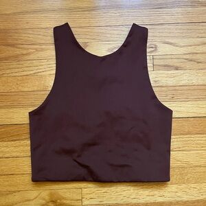 Girlfriend Collective Earth Chocolate Brown Paloma Racerback Sports Bra Top